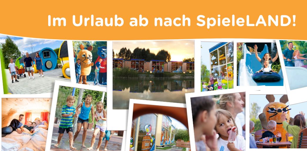 Ferienhaus_Bild_ Familie im Feriendorf vor Ferienhaus
